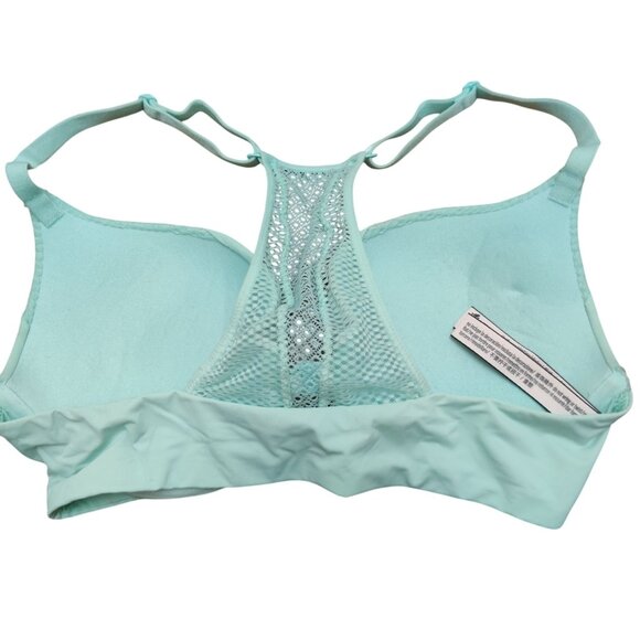 Victorias Secret Bra T-Shirt Push Up Full Coverage Mesh Racerback Mint Green 32C - Picture 2 of 4